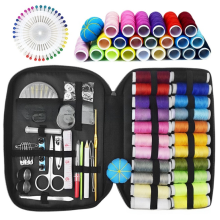 Sewing Tools Kit with Portable Sewing Box, Complete Travel Set with 22 Thread Reels and Essential Accessories, Lightweight Easy to Store Design with