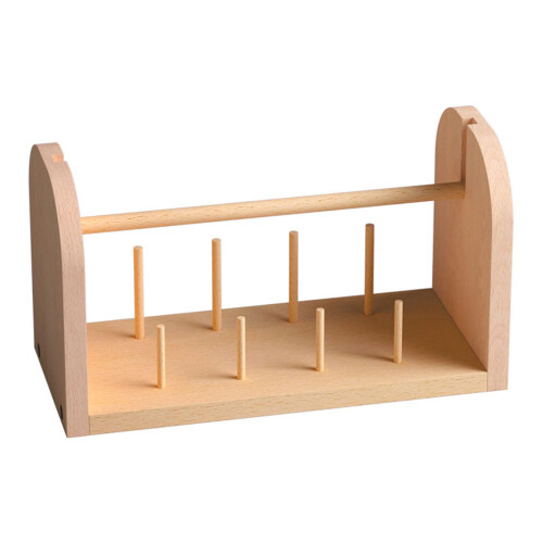 9 Spools Wooden Thread Holder Spool Rack Thread Organizer for Embroidery Sewing Thread