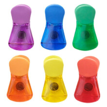 Pack of 6 Sealing Clips Food Plastic Bag Clips Sealing Clip Bag Clips Freezer Bag Clips for Kitchen Office Nuts Snack (Multicoloured)