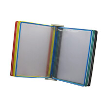 Wallmounted reference system desk reference 10 doublesided folders, wallmounted file holder, poster flip book display