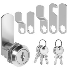 Letter Box Lock 16mm with 5 Keys and 5 Different Lock Plates, A16mm5 Keys
