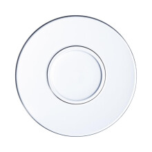 Saucer Plate Set 11.2cm Transparent Panelled Tea Cup Saucers Pack of 6 for Coffee
