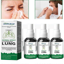 3x Lung Detoxification Herbal Cleaning Spray Smoking Clear Nasal Stuck Organic Herbal Lung Clearing Throat Moisturizing Spray