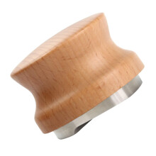 Espresso wooden handle coffee distribution tool stainless steel leveler