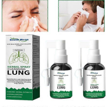 2x Herbal Lung Cleanse Spray Mist-Powerful Lung Support Clean Inflammation Relieve Spray Herbal Sore Quit Smoking 20ml Throat