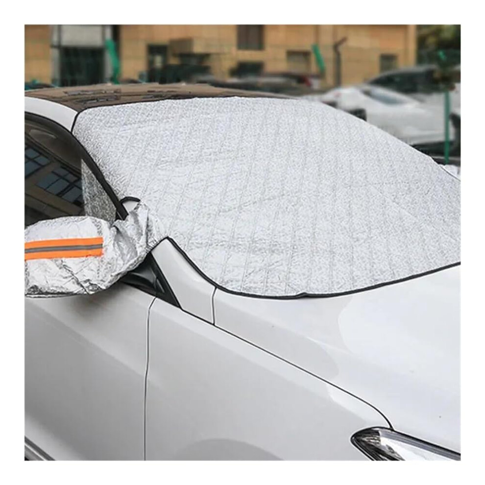 Car Screen Cover Winter Windscreen Cover Snow Anti Frost Windproof Sunshade Reflective Strip Style 3 Outdoor 9189345368141