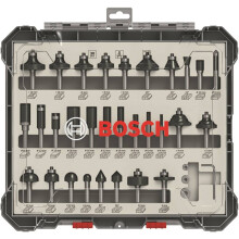 Bosch 2607017476 30 Piece Mixed Router Bit Set Straight 1/4" Shank Cutter