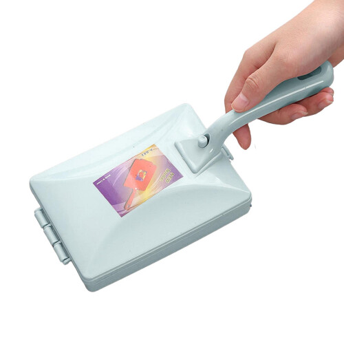 Hand Carpet Sweeper Multifunctional Manual Cleaning Tool for Floor Sofa Blue