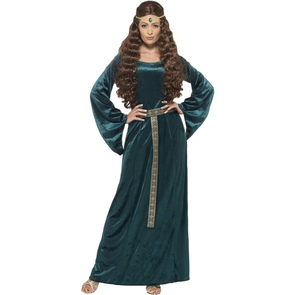 Smiffy's (L, ) Womens/Ladies Medieval Maid Costume Green
