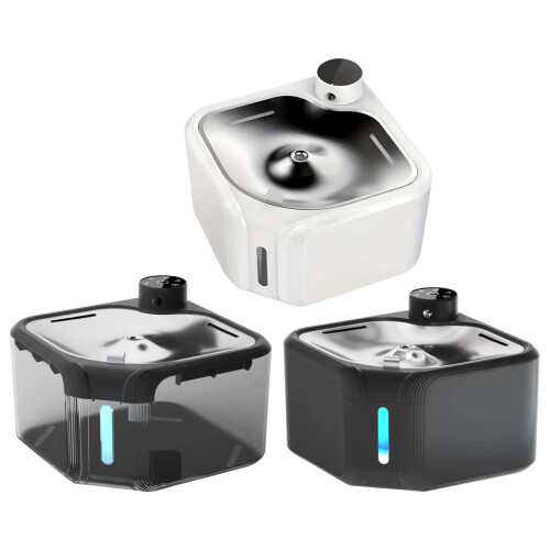 Pet Water Fountain 2.8L Capacity Continuous Water System-Black 2