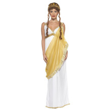 (L, White/Gold) Smiffys Womens/Ladies Helen of Troy Costume Set