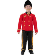 (7-9 Years, Red/Black/Gold) Smiffys Childrens/Kids Busby Guard Costume Set