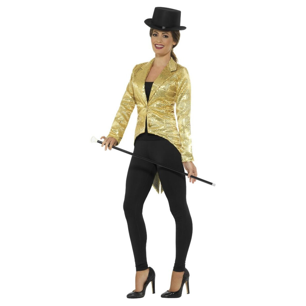 Smiffy's (S, ) Womens/Ladies Sequins Costume Tailcoat Gold