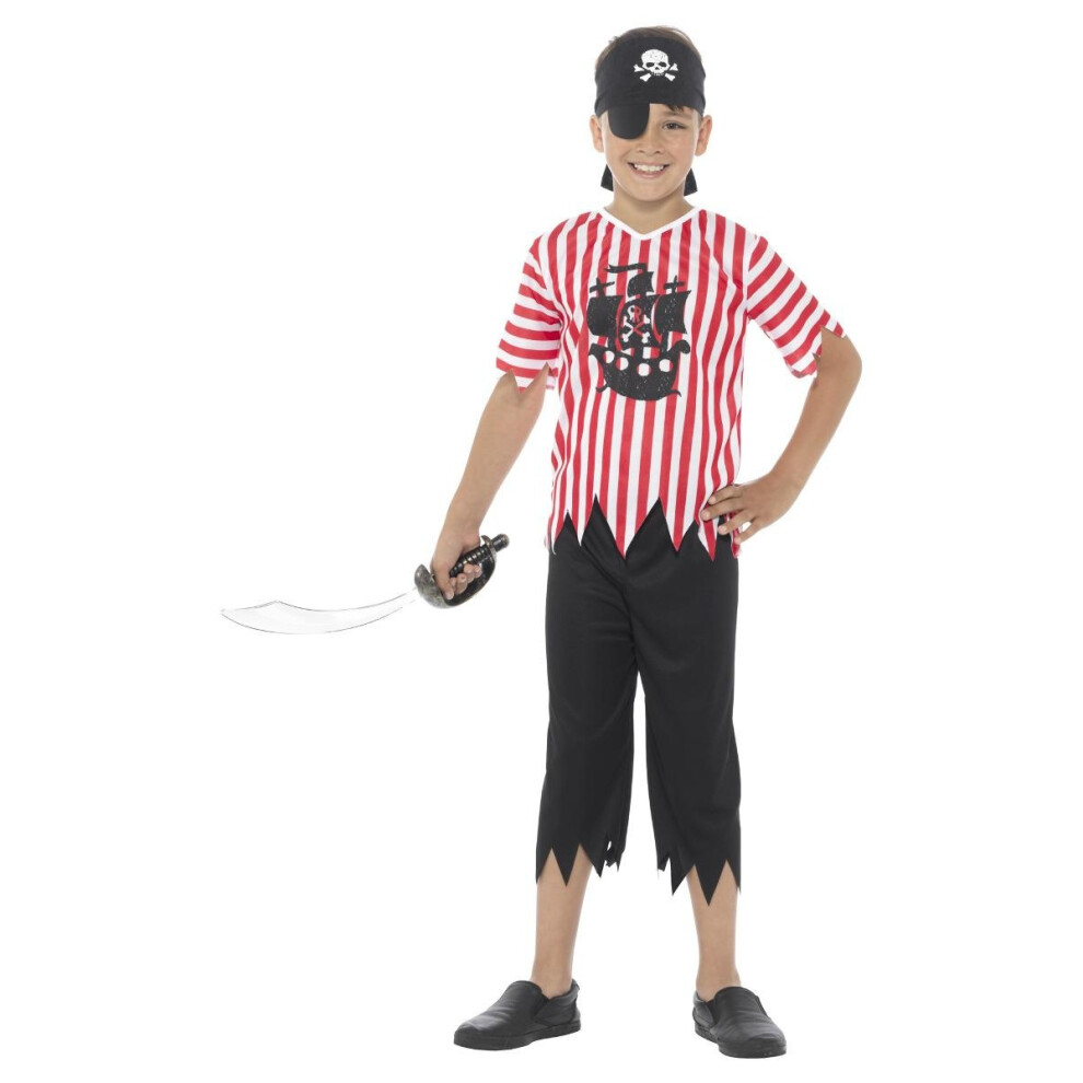 Smiffy's (4-6 Years, ) Boys Jolly Pirate Costume Set Red/White/Black