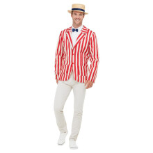 (M, White/Red) Smiffys Mens 20s Barber Shop Costume Set