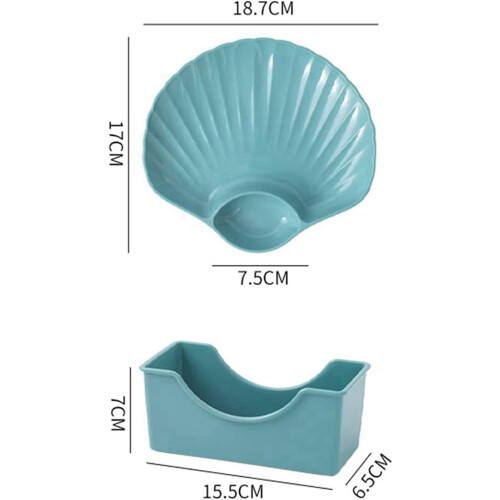 18X Multicolor Bone Spitting Dish Dining Table Bone Storage Tray Dessert Fruit Plate with Bottom Bracket 2