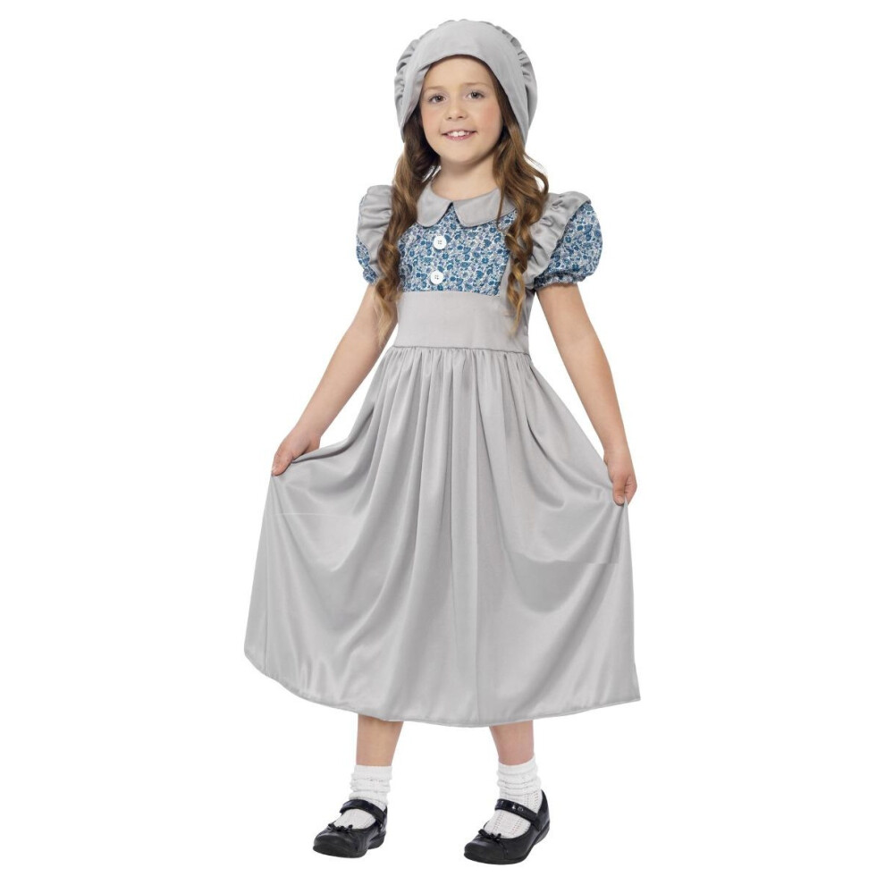 Smiffy's (7-9 Years, Grey) Girls Victorian Schoolgirl Costume