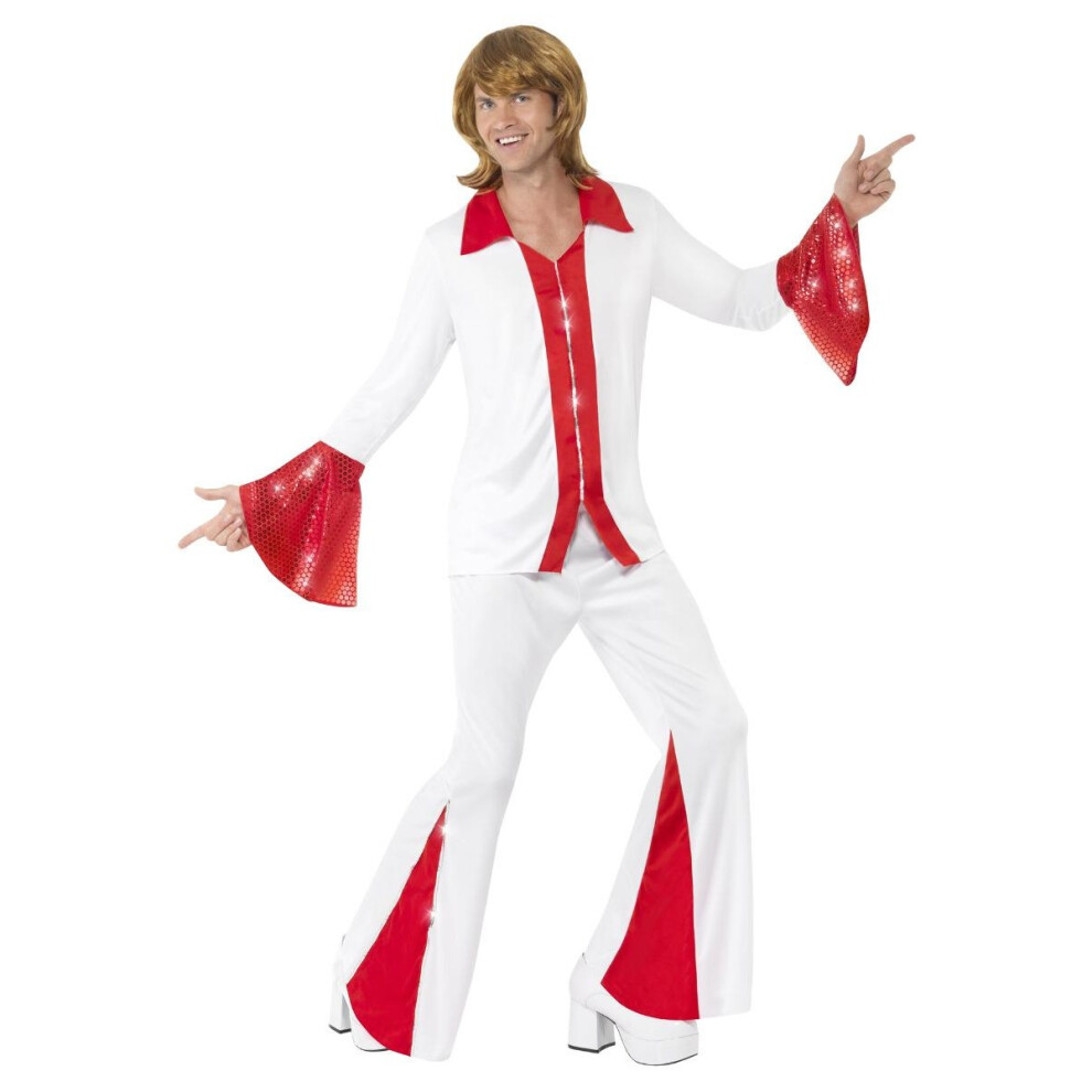 Smiffy's (M R, ) Mens Super Trooper Costume Set White/Red