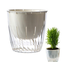 Hydroponic Pots with Transparent Water Level View and Self Watering Wick for Indoor Plants