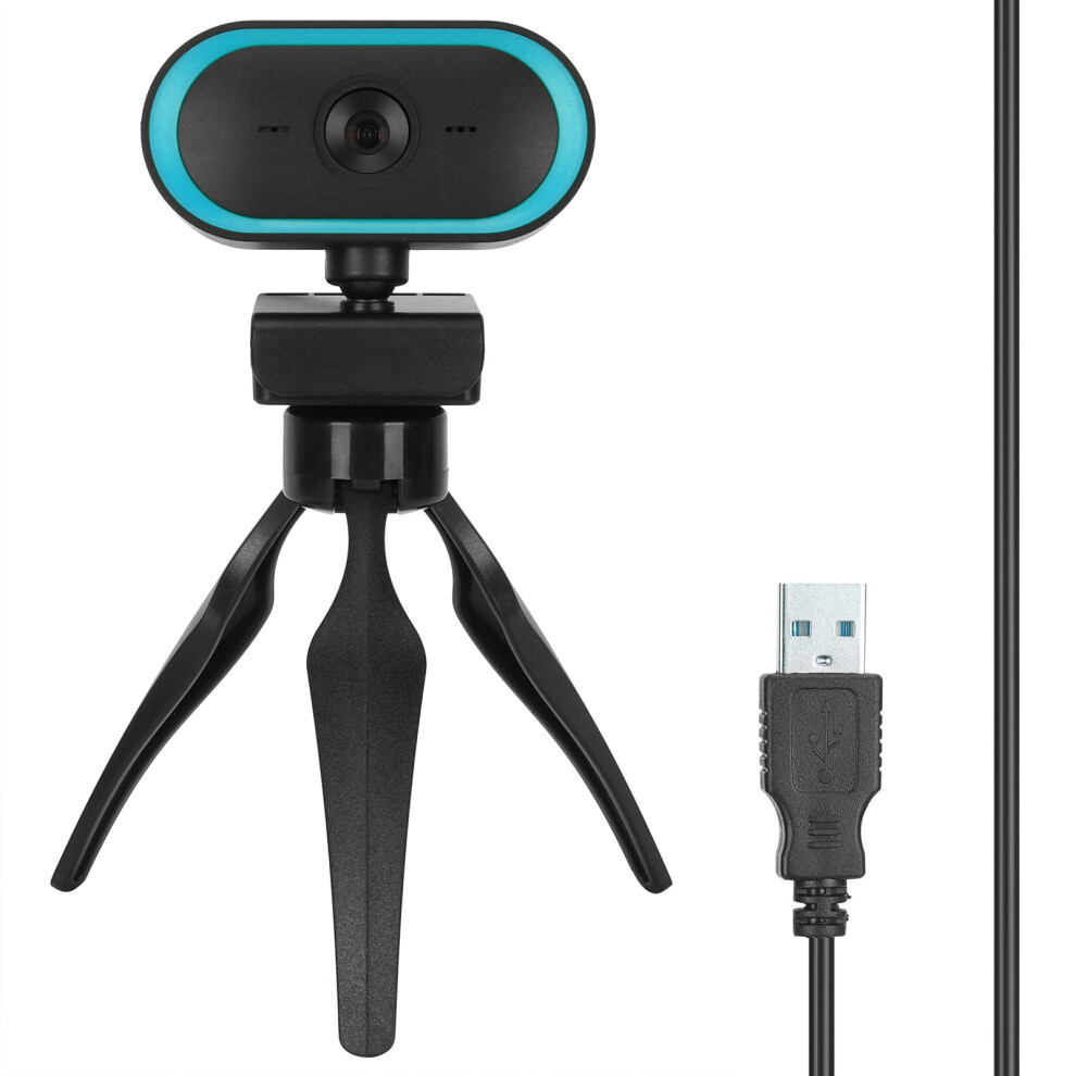 Streaming Webcam With Manual Focus Adjustment Rotatable Base 2Mp Resolution Usb Pc Camera Plug In And Play For Online Teaching Video Conference 9148971674217