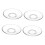 4pcs Retro Glass Tea Saucers Set Round Patterned Dessert Plates Easy Clean MultiPurpose Use 1