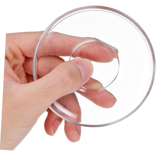 4pcs Retro Glass Tea Saucers Set Round Patterned Dessert Plates Easy Clean MultiPurpose Use 1