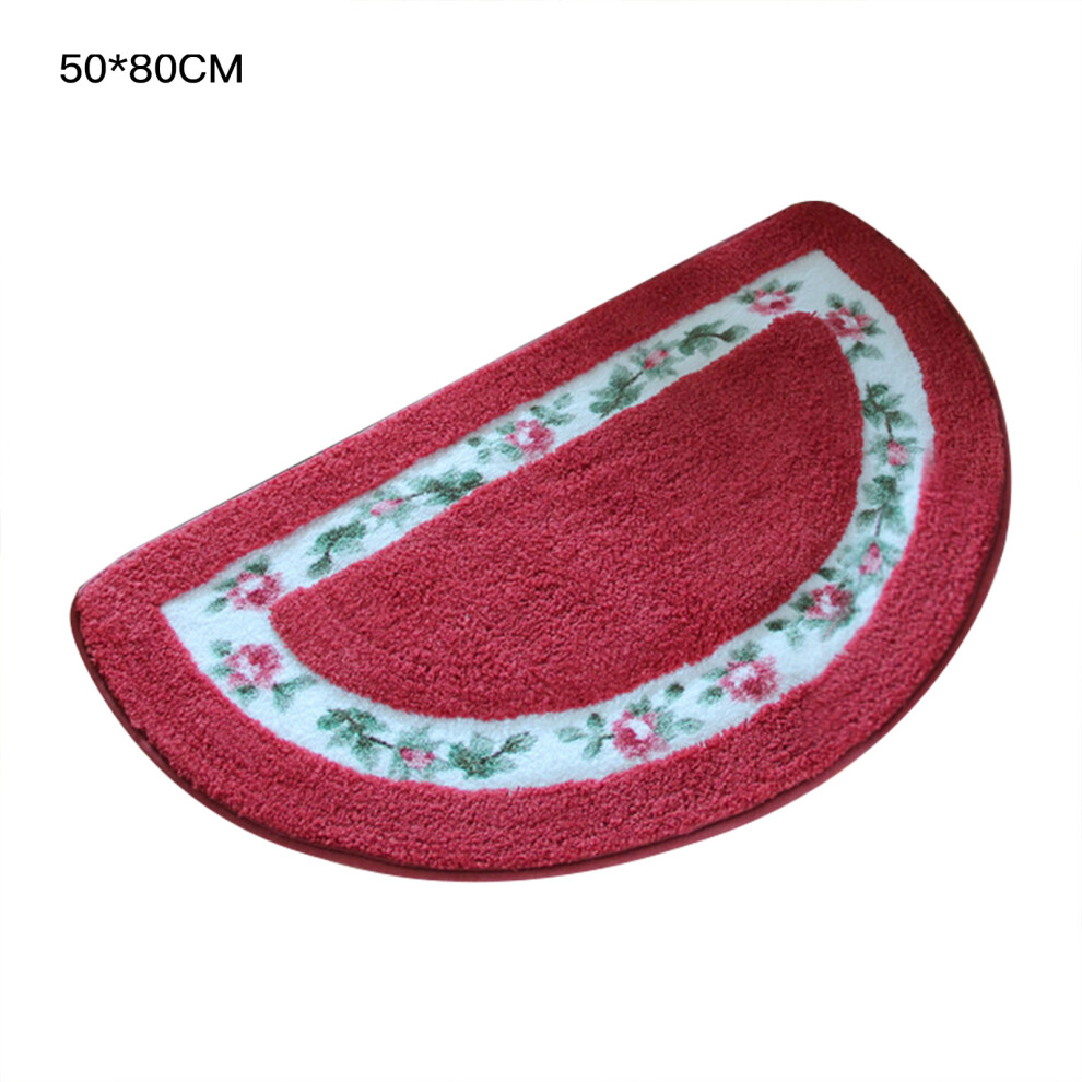 Floor Rug Mat for Bathroom, Non-Slip Rustic Style Floor Mat with Floral Rose Pattern, Soft Shaggy Water Absorbent Microfiber Bath Mat for Indoor Outdo