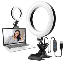 Dimmable Led Ring Light, Circle Design Multi Utilisation For A Seamless Lighting Experience, Variable Color Temperature To Enhance Your Presence,