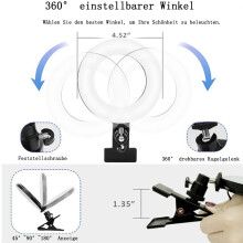 Anello luminoso professionale per selfie, temperatura e luminosità regolabili per ritratti perfetti, design circolare multiuso con 5 pollici