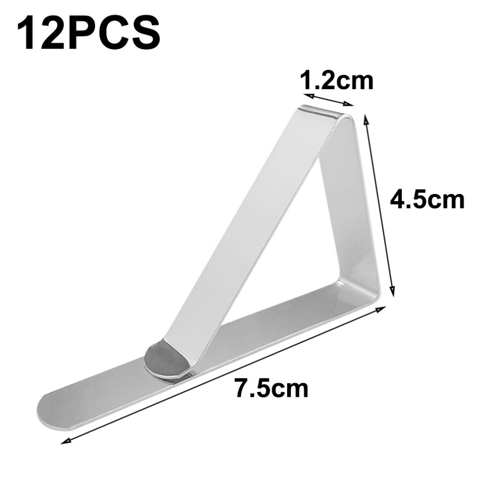 Tablecloth Clips For Outdoor Use, Sturdy Table Cloth Holder Clips Rust Proof Stainless Steel Secure Fastening Clamps, Windproof Reusable Table Clips 9128293439800