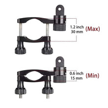 Suporte para câmera de ação, suporte para guidão de bicicleta com construção em liga de alumínio para rotação de 360 graus na braçadeira da