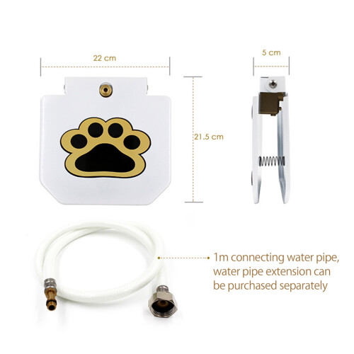 Fur Friend Oasis, Εξωτερική βρύση νερού για σκύλους, Εύκολη σύνδεση σωλήνα κήπου, Συνεχής 1