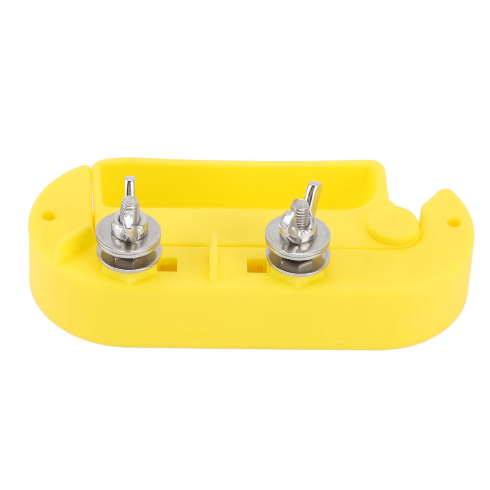 Electric Fence Control Solution, Bright Yellow Cut Off Switch With Easy Operation Wing Nut For Livestock Farming, Uv-Resistant Plastic Shell Ensures 9441426081647