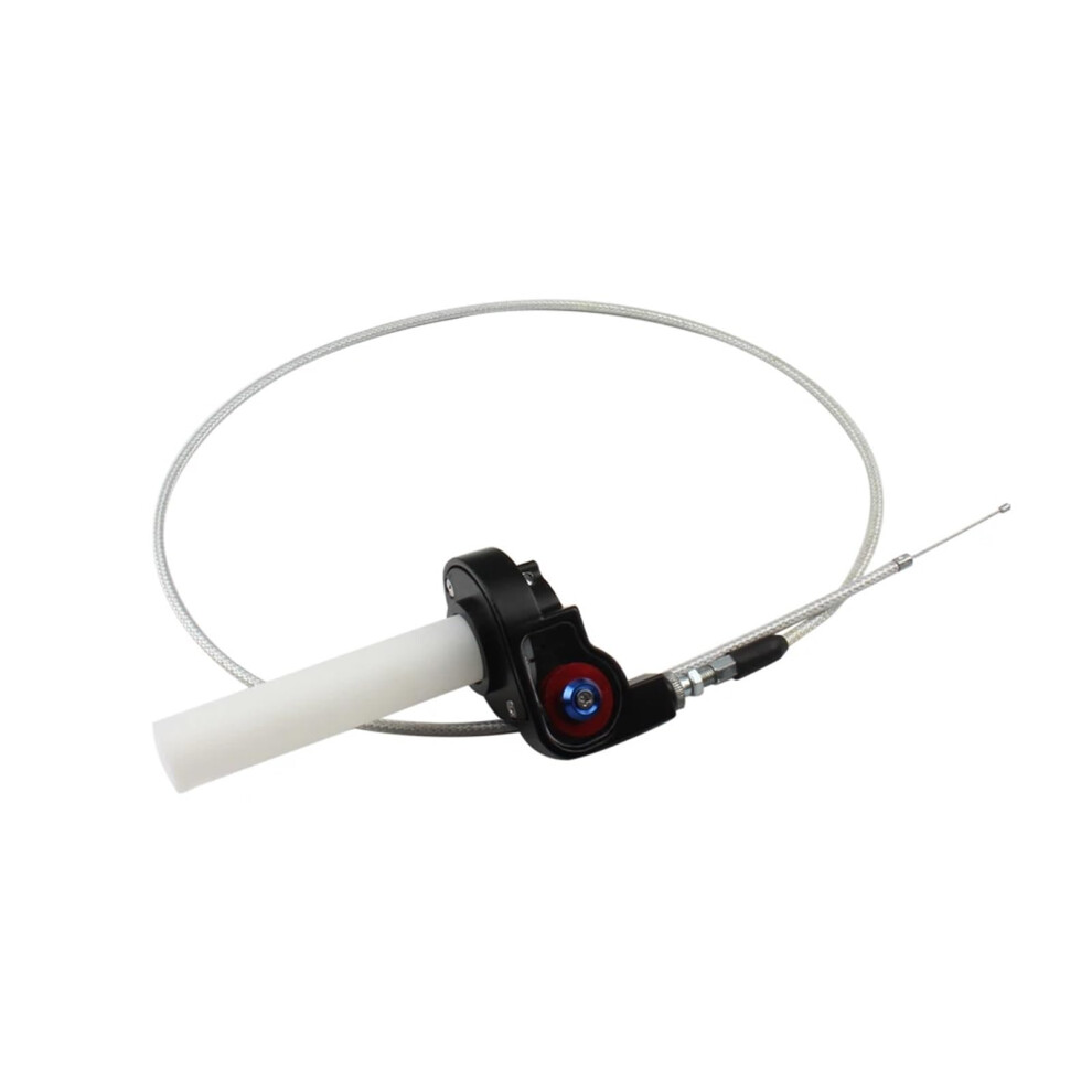 Universal 7/8'' Motorcycle Throttle Grip With 1200Mm Cable For Enduro Motocross Dirt Bike White 9426802382167