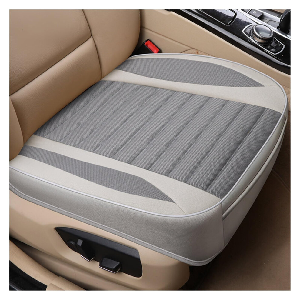 Universal Flax Car Seat Cushion Waterproof Nonslip Pad For Front Seats Protective Gray 9189345135767