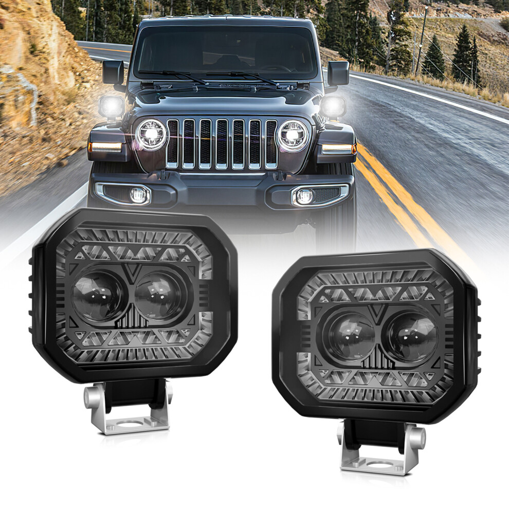120W Led Bar Kit, 18000Lm, Waterproof, 2Pcs, 6K/3K Colors Light 8381368824098