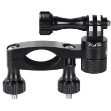Suporte para guidão de bicicleta, construção em liga de alumínio para rotação de 360 graus na braçadeira da motocicleta, design antiderrapante