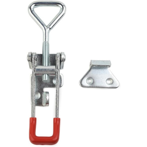 Heavy Duty Toggle Latch Clamp 100kg Clamping Force Galvanized Iron Secure Cabinet Lock Large 1
