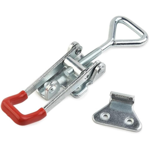 Heavy Duty Toggle Latch Clamp 100kg Clamping Force Galvanized Iron Secure Cabinet Lock Large 2