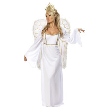 (12-14 UK, White) Smiffys Womens/Ladies Angel Costume Set