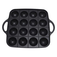 16 Hole Takoyaki Pan Nonstick Aluminum Alloy Grill for Meatballs Even Heat Large Capacity