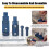 Pipe extractor for broken pipes, thread extractor for broken valves, easy removal, for damaged water pipes (blue) 5