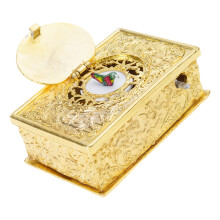 Mechanical Singing Bird Music Box With Antique Bellow-gold