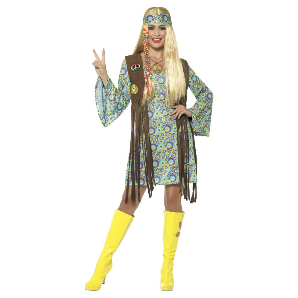 Smiffy's (M, Multicoloured) Womens/Ladies 60S Hippie Costume Set
