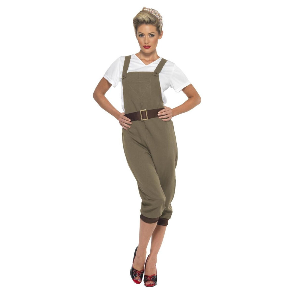 Smiffys Womens/Ladies World War Ii Land Girl Costume Set A - Khaki / M - Image 2