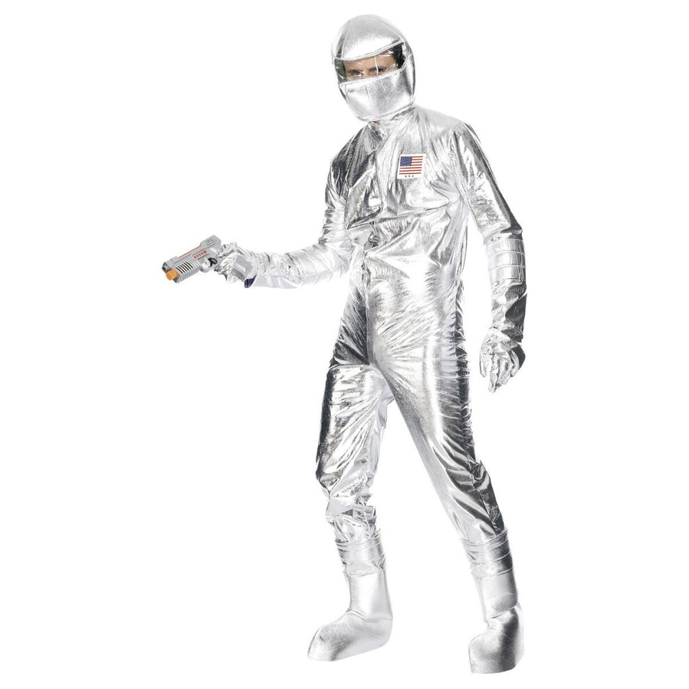 Smiffy's (M, ) Unisex Adult Spaceman Costume Set Silver