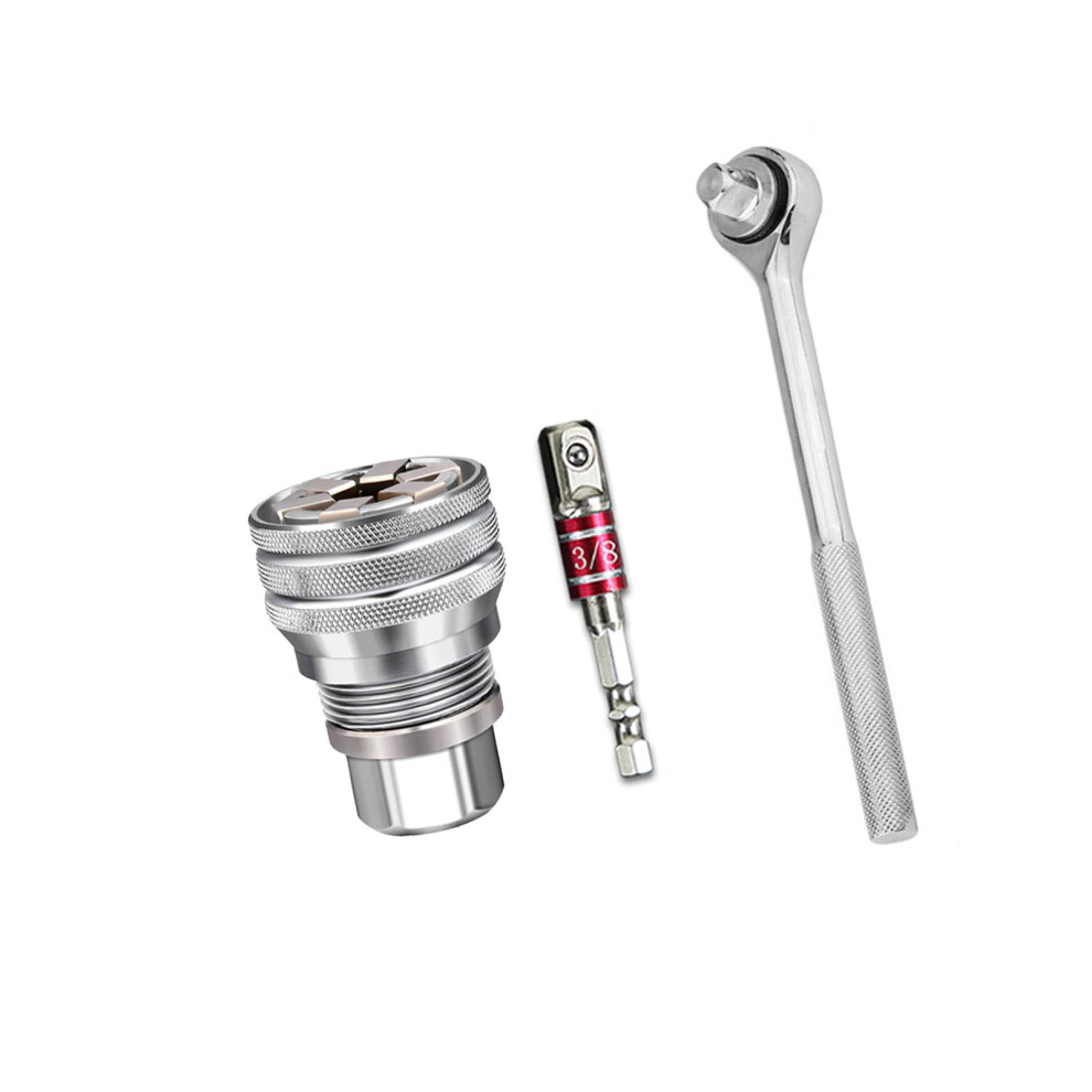 Adjustable Universal Socket Wrench, Manual Socket Wrench Holder, 10 Mm 19 Mm, Universal Socket, Tool For 3/8Inch Drive Set 1 9412369316608
