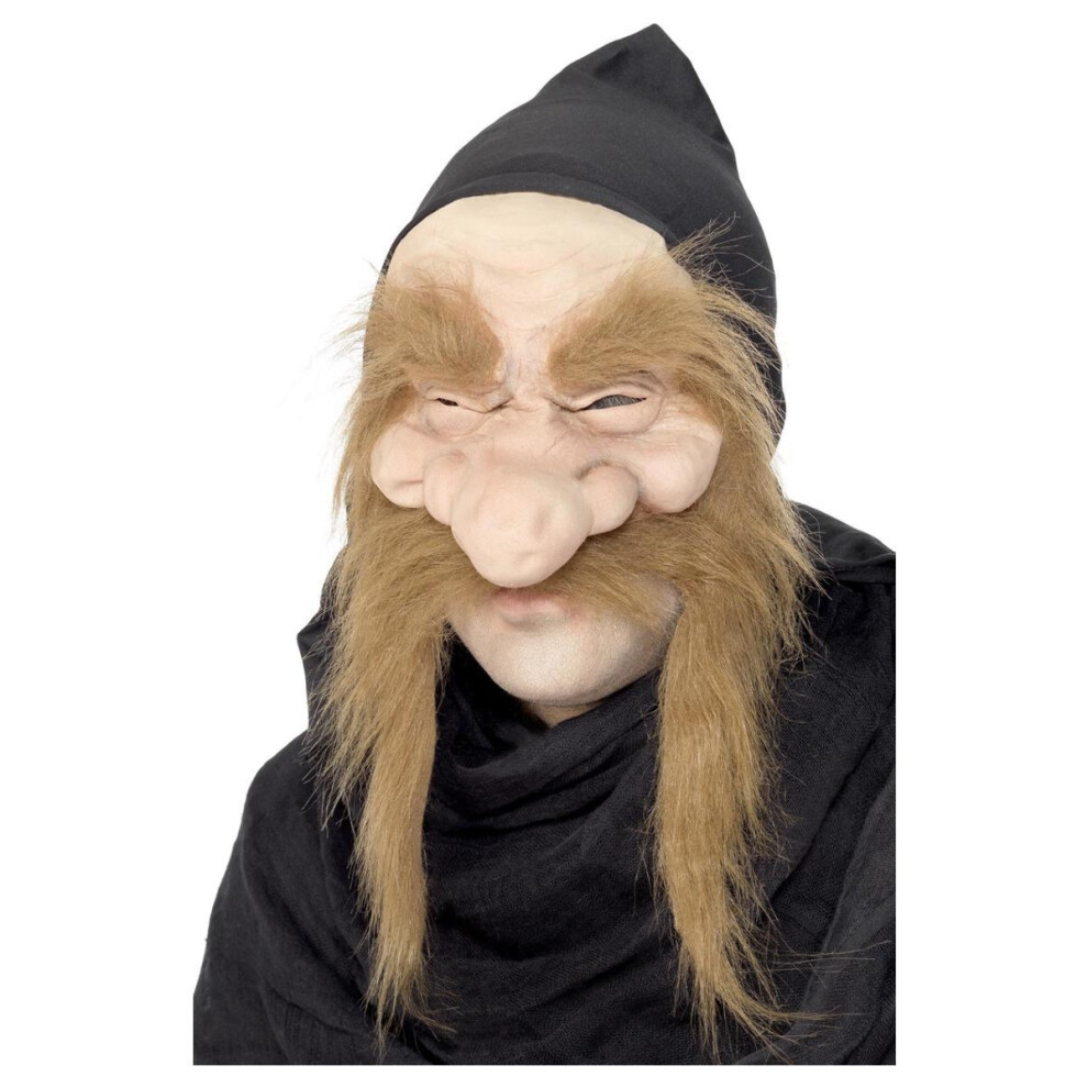 Smiffy's Unisex Adult Gold Digger Latex 1/2 Mask Gold,Multicoloured