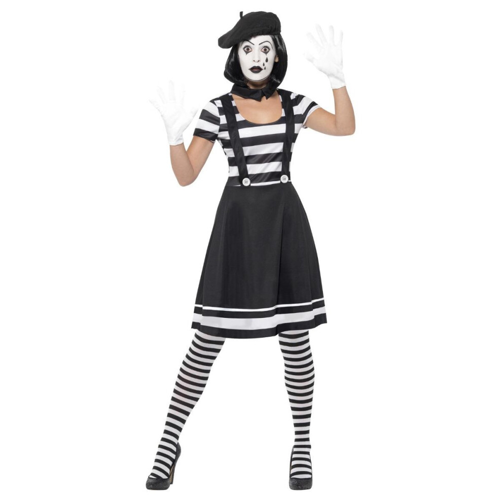 Smiffy's (M, ) Womens/Ladies Mime Artist Costume Set Black/White