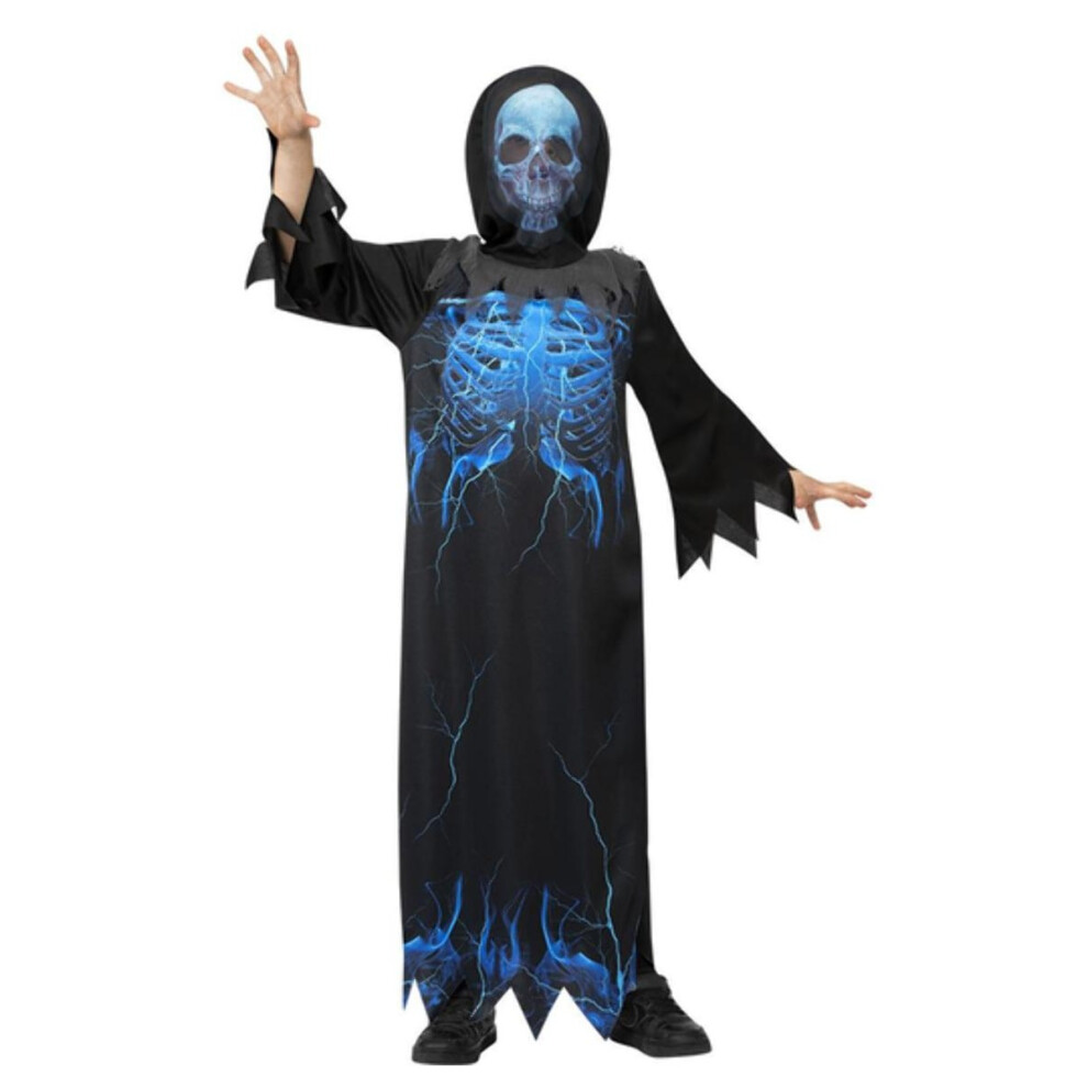 New Smiffy's Unisex Kids Childrens/Kids Midnight Skeleton Reaper Costume Not,Specified